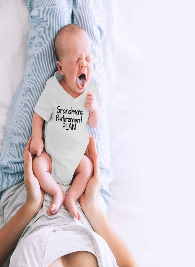 CBTwear Grandma’s Retirement Plan - Baby Clothes - Funny Newborn Bodysuit Outfits for Boys and Girls (12 Months, Heather Grey) - Image 5
