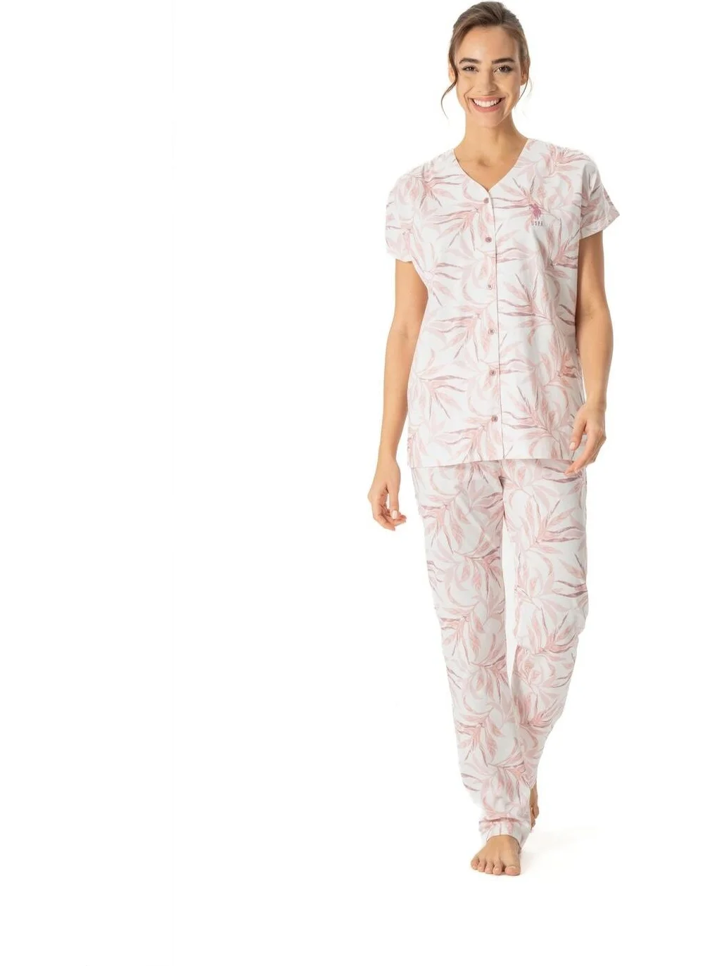 يو اس بولو اسن Women's Plaid Patterned Pajama Set