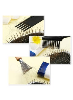 BOAO Boao 4 Pcs Hair Brush Cleaning Tool Set Mini Hair Cleaning Brush Tool Wooden Handle Mini Rakes for Removing Hair Dust Home Salon Use(Black)  - Image 4