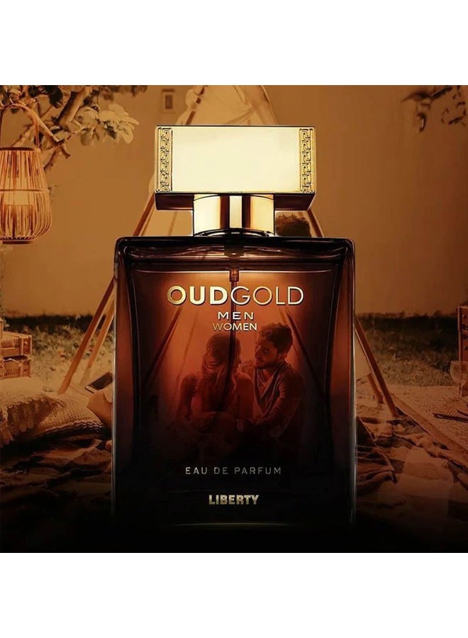 Liberty عطر أود جولد الفاخر للرجال والنساء (50 مل/1.7 أونصة)، أو دو بارفان (EDP)، مصمم في فرنسا، رائحة تدوم طويلاً، نغمات خشبية - Image 4