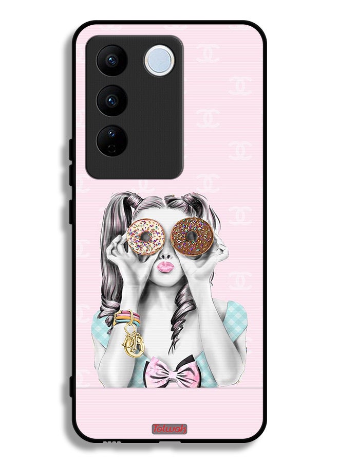 Tolwak Vivo S16e Protective Case Cover Holding Two Donuts - Image 1