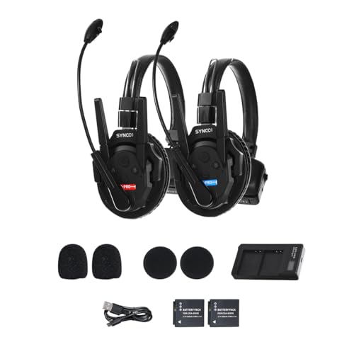 SYNCO XTALK XPro2 X2 Wireless Intercom Headset System 2.4 GHz 1640FT/500M Full Duplex for 2 Person Communication with Noise Cancellation for Live Show Stage Performance Movie Shoot - Image 1