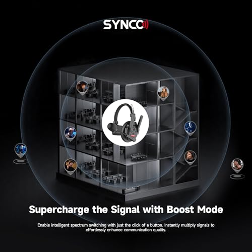 SYNCO XTALK XPro2 X2 Wireless Intercom Headset System 2.4 GHz 1640FT/500M Full Duplex for 2 Person Communication with Noise Cancellation for Live Show Stage Performance Movie Shoot - Image 5