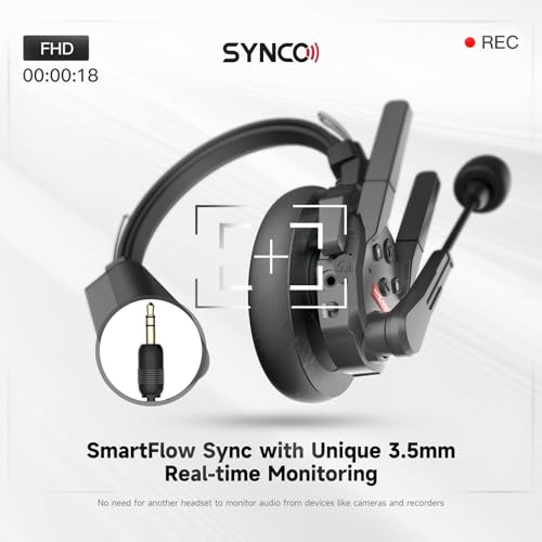 SYNCO XTALK XPro2 X2 Wireless Intercom Headset System 2.4 GHz 1640FT/500M Full Duplex for 2 Person Communication with Noise Cancellation for Live Show Stage Performance Movie Shoot - Image 4