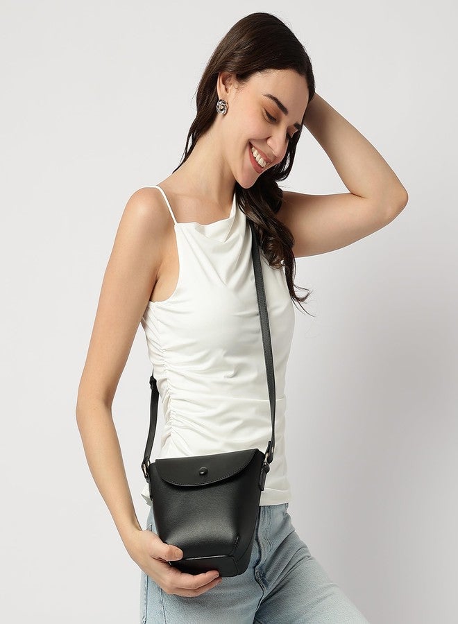 Fastrack Catch Me If You Can Sling Bag for Women | Small Size with Flap and Button Lock, Adjustable Strap | Stylish, Functional Sling Bag for On-the-Go - Image 2
