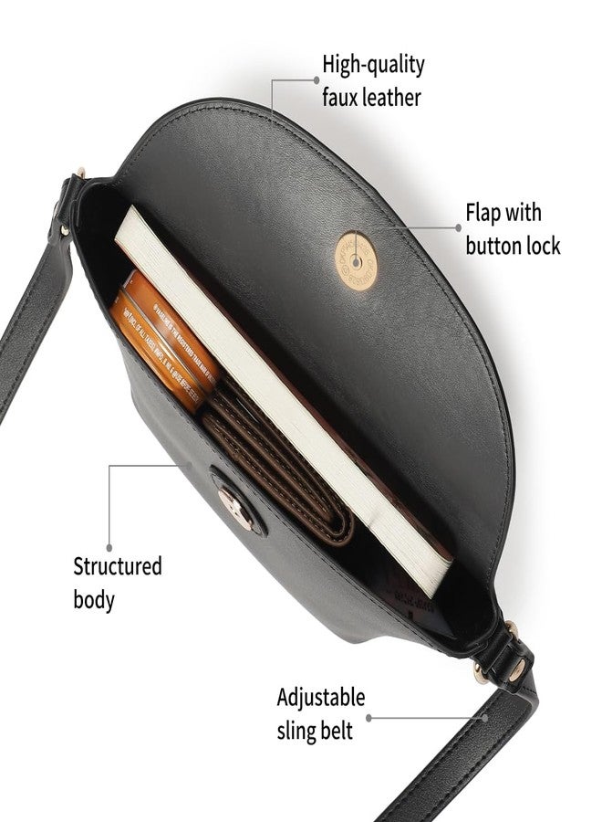 Fastrack Catch Me If You Can Sling Bag for Women | Small Size with Flap and Button Lock, Adjustable Strap | Stylish, Functional Sling Bag for On-the-Go - Image 4