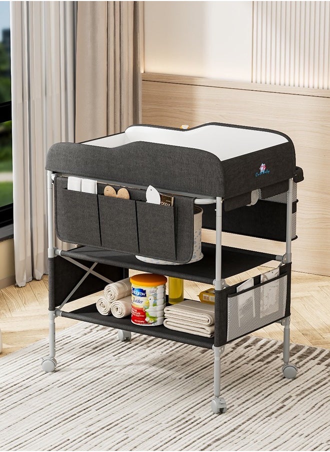 Cute Baby Portable Foldable Diaper Changing Station With Wheels  - Image 3