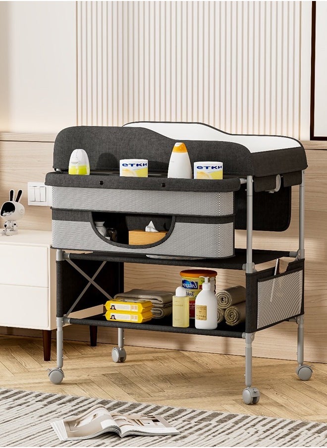 Cute Baby Portable Foldable Diaper Changing Station With Wheels  - Image 4