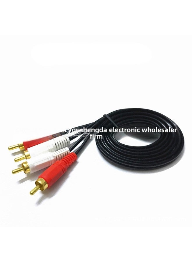 1.5 M AV Line Audio Line Double Lotus 2 To 2 Lotus Head Audio Line TV Audio Amplifier Wholesale-Color:Gold Plated Head 4 Head (+ Packing)-Length:1.5 Meters From 1000  - Image 4