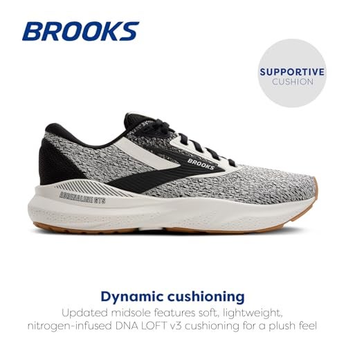 Brooks Men’s Adrenaline GTS 24 Supportive Running Shoe - Coconut/Black/Biscuit - 11 Medium - Image 2