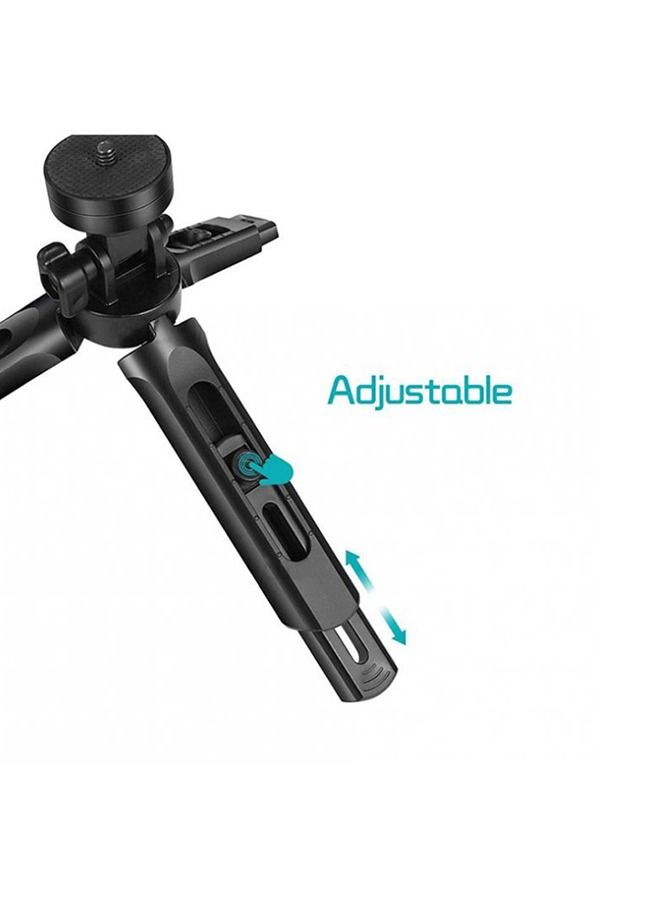 حامل ثابت لسطح المكتب وحلقة اضاءة دائرية للبث المباشر والتصوير الاحترافي قابل للتعديل مع استدارة 360 درجة مع 3 حوامل للموبايل - Image 4