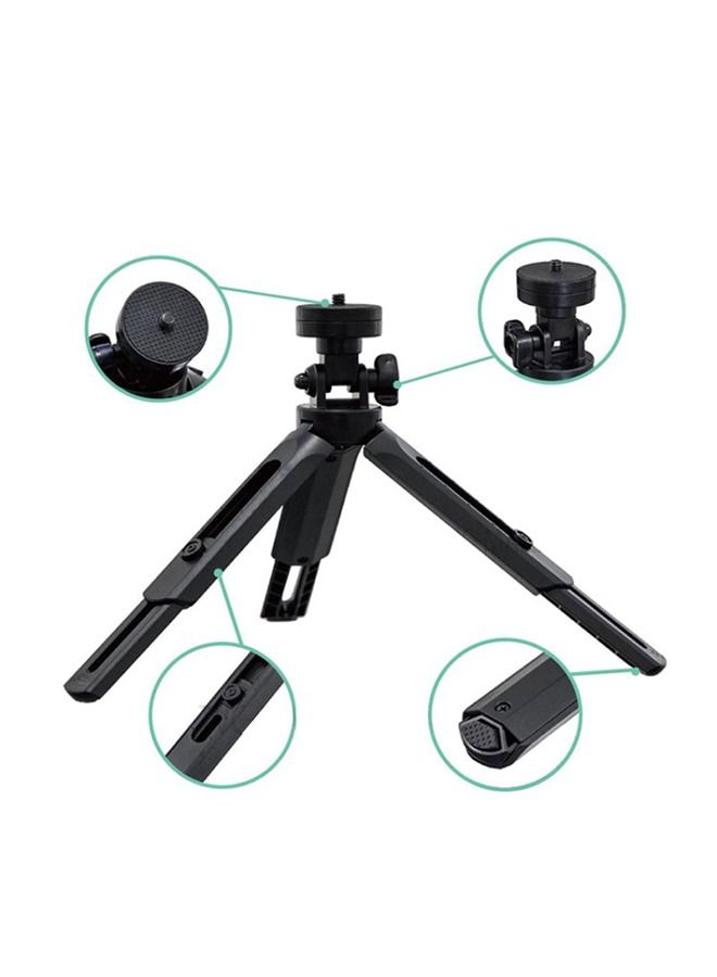 حامل ثابت لسطح المكتب وحلقة اضاءة دائرية للبث المباشر والتصوير الاحترافي قابل للتعديل مع استدارة 360 درجة مع 3 حوامل للموبايل - Image 5