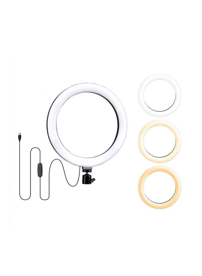 حامل ثابت لسطح المكتب وحلقة اضاءة دائرية للبث المباشر والتصوير الاحترافي قابل للتعديل مع استدارة 360 درجة مع 3 حوامل للموبايل - Image 3