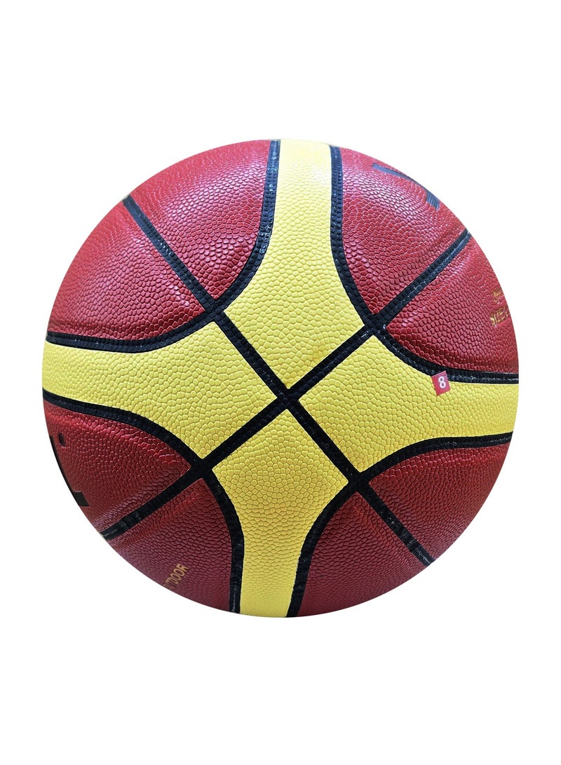 Spall Basketball Size 7 Indoor/Outdoor Official Regulation Size Streetball Rubber Basketball Deep Channel Construction Made For Unisex Men And Women Youth And Adult For Professional Training And Games - Image 2