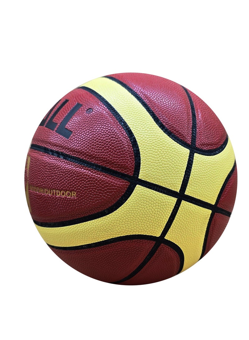Spall Basketball Size 7 Indoor/Outdoor Official Regulation Size Streetball Rubber Basketball Deep Channel Construction Made For Unisex Men And Women Youth And Adult For Professional Training And Games - Image 4