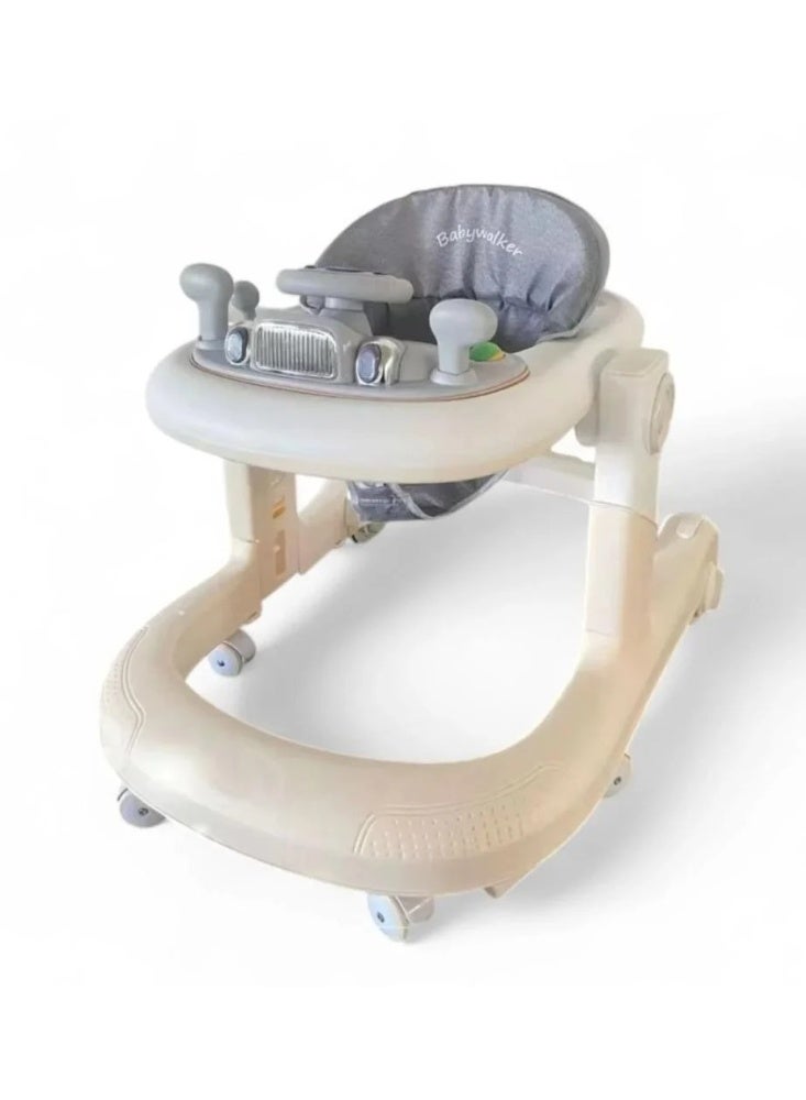 Comfortable educational baby walker with flexible wheels and a padded seat practical design - Image 1