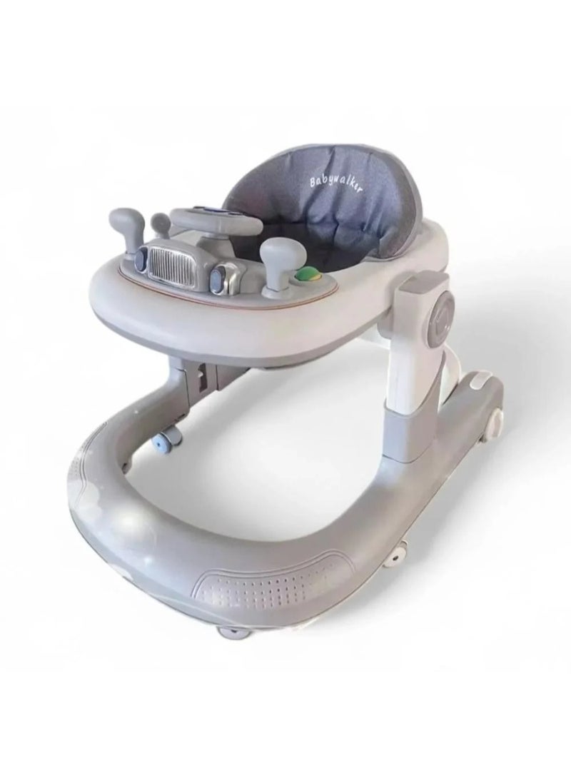 Comfortable educational baby walker with flexible wheels and a padded seat practical design - Image 2