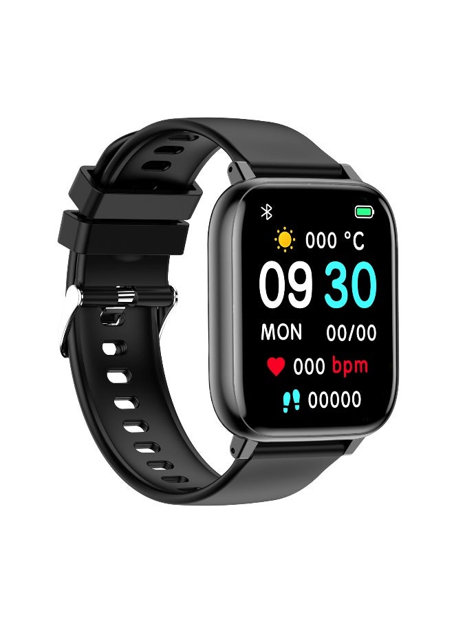 Volynix Smart Watch Korean Brand Business Smart watch, Multiple Language English Arabic, Waterproof Fitness Watch, Bluetooth Calling, Zinc Alloy Vacuum Plating, Heart Rate Monitoring, Smart watch for Men Women, Gift for Girls Boys - Black  - Image 1