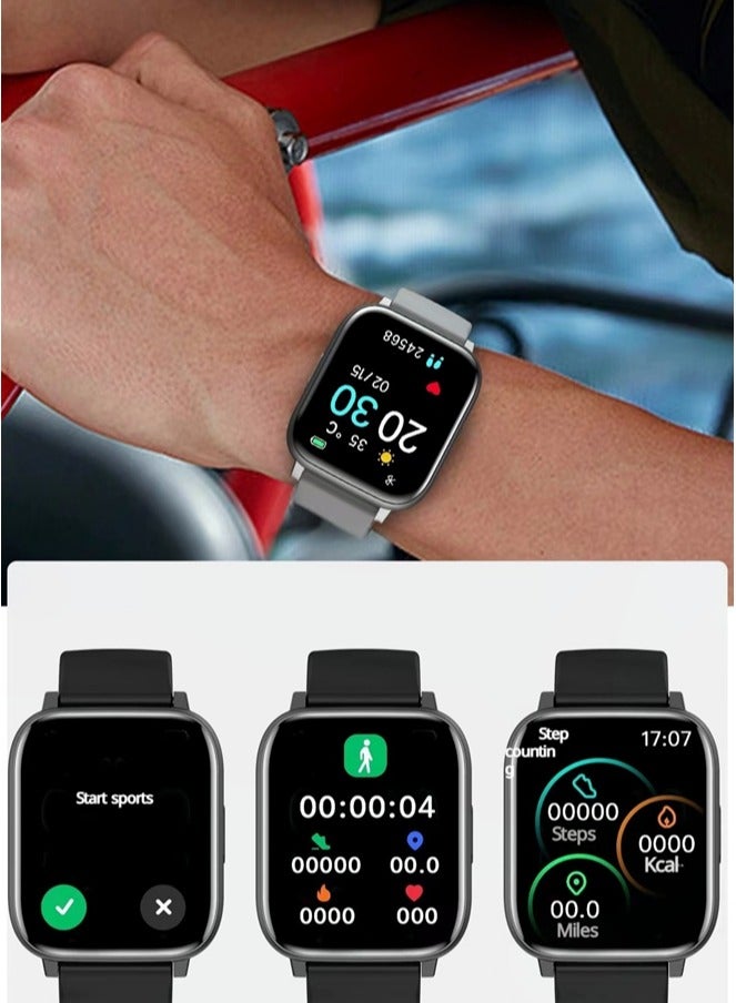 Volynix Smart Watch Korean Brand Business Smart watch, Multiple Language English Arabic, Waterproof Fitness Watch, Bluetooth Calling, Zinc Alloy Vacuum Plating, Heart Rate Monitoring, Smart watch for Men Women, Gift for Girls Boys - Black  - Image 4