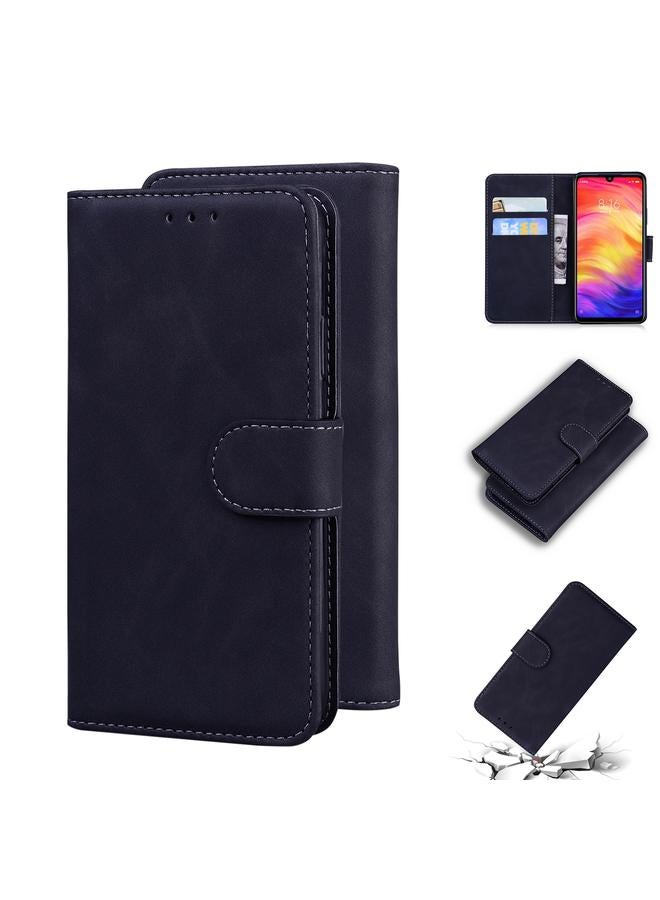 Case For Xiaomi Redmi Note 7 / Note 7S Skin Feel Pure Color Flip Leather Phone Case