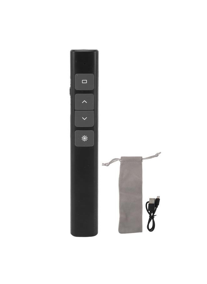 Thoraya - Presentation Clicker Multifunction Accurate High Sensitivity Wireless Charging PPT Page Turning Pen for Business Meeting Teaching Black - Image 1