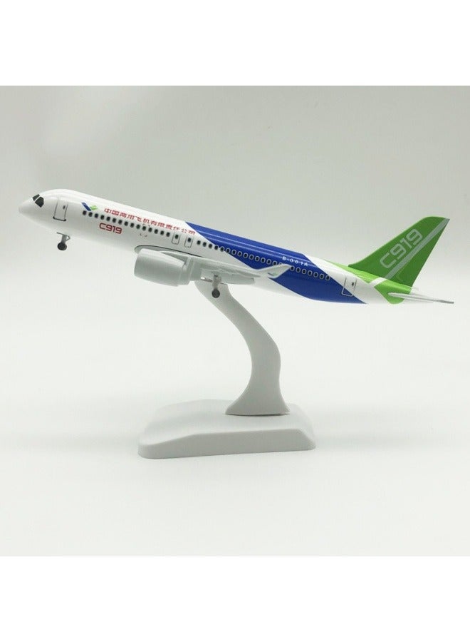 20cm سبيكة طائرة منضدية عرض نموذج 1: 200 مقياس الصين C919 طائرة نموذج زخرفة لعبة الأثاث الديكور مجموعة الهدايا - Image 3
