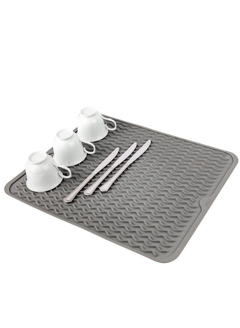 Silicone Dish Drying Mat for Multiple Usage,Easy clean,Eco-friendly,Heat-resistant Silicone Mat for Kitchen Counter or Sink,Refrigerator or drawer liner - Image 1