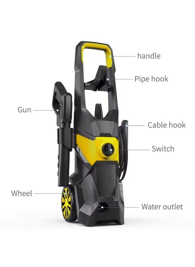 Bolivia's 2400W 280Bar Electric Portable Pressure Washer - High Power Corded Cleaner for Car, Garden, Patio & Outdoor Surfaces Cleaning - Image 2