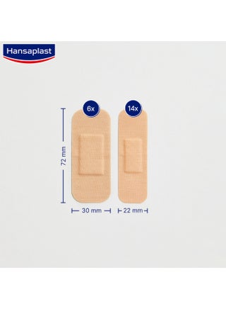 Fabric Wound Plasters Extra Flexible Dressing Water Repellent Plaster Ideal For Finger And Joints Blocks 99% Of Bacteria Assorted 20 Strips