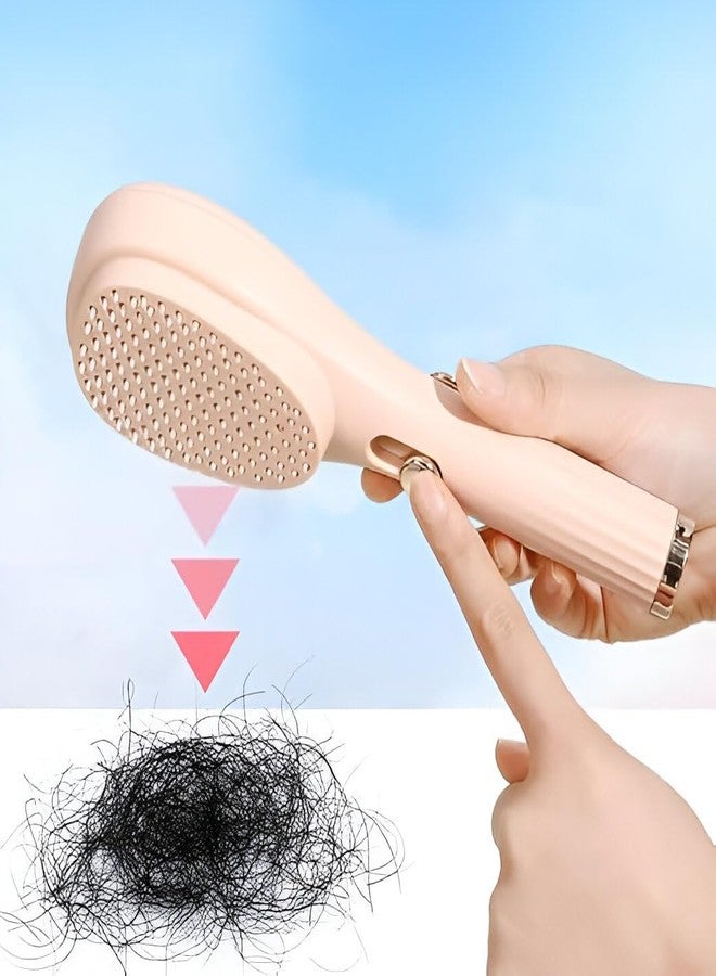 POPAXY Self-Cleaning Hair Brush with Scalp Massage - 2-in-1 Anti-Static Detangling Comb for Men & Women, Easy Clean Push Button Hair Brush for Thick, Curly, Wet, or Dry Hair - Image 4