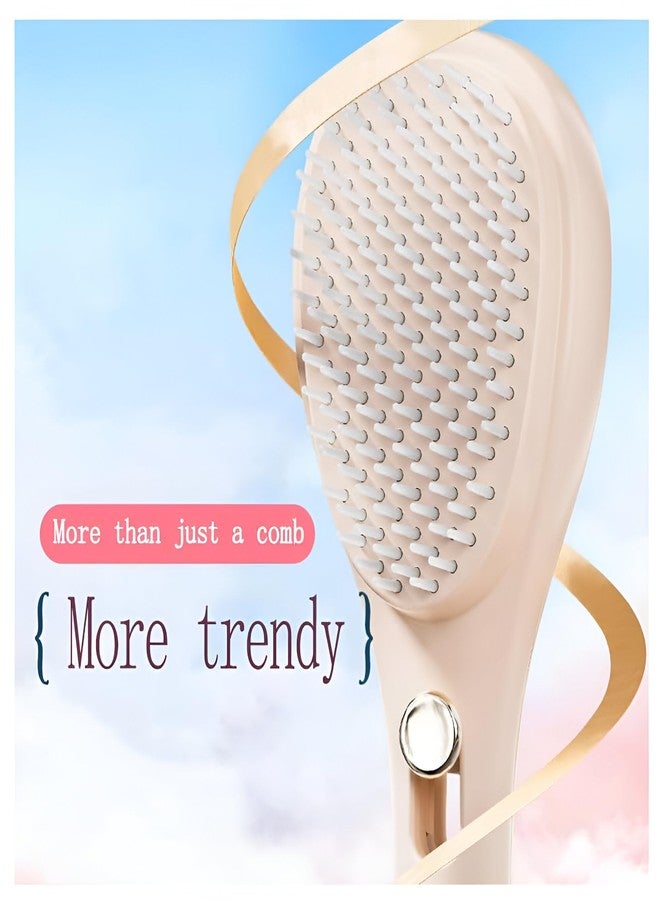 POPAXY Self-Cleaning Hair Brush with Scalp Massage - 2-in-1 Anti-Static Detangling Comb for Men & Women, Easy Clean Push Button Hair Brush for Thick, Curly, Wet, or Dry Hair - Image 2