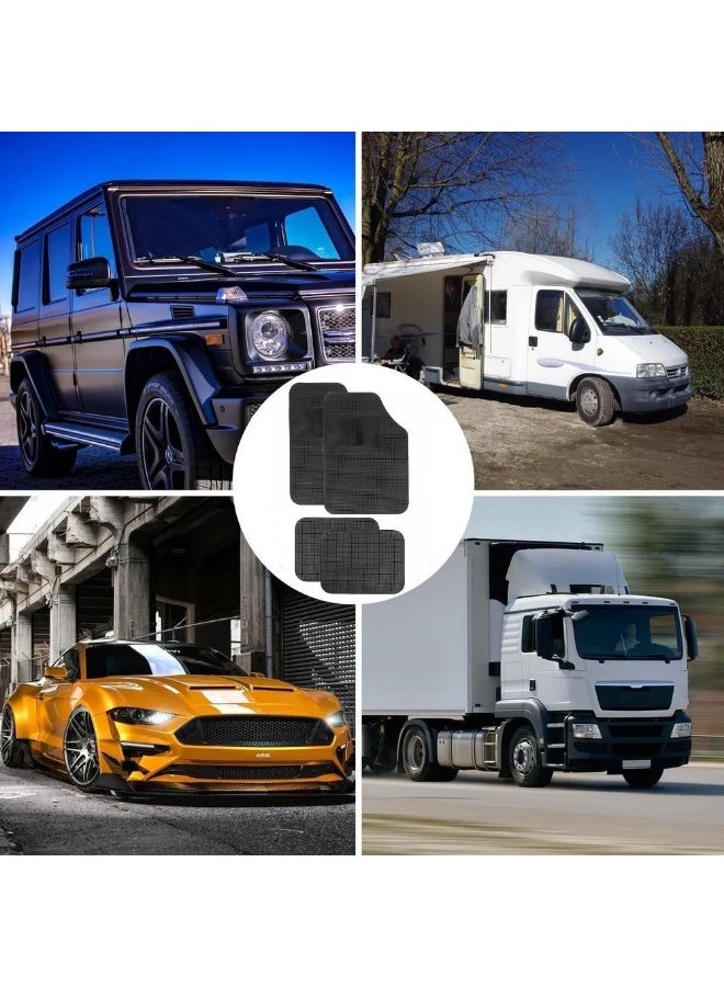 Green Tiger Universal Car Floor Mat - 4 Pieces, Waterproof All-Season Heavy Duty Foot Pads, Black - Image 4