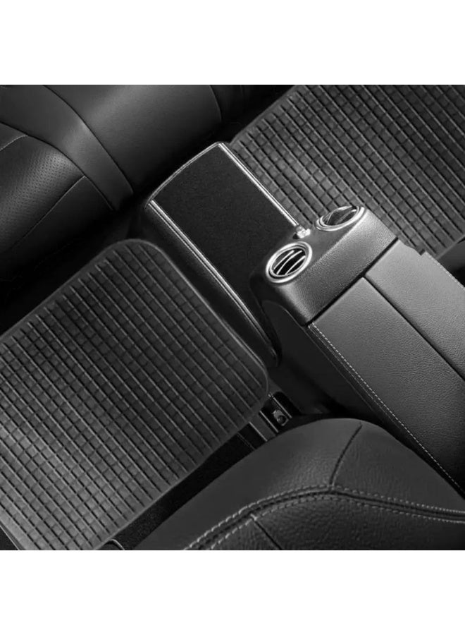 Green Tiger Universal Car Floor Mat - 4 Pieces, Waterproof All-Season Heavy Duty Foot Pads, Black - Image 3