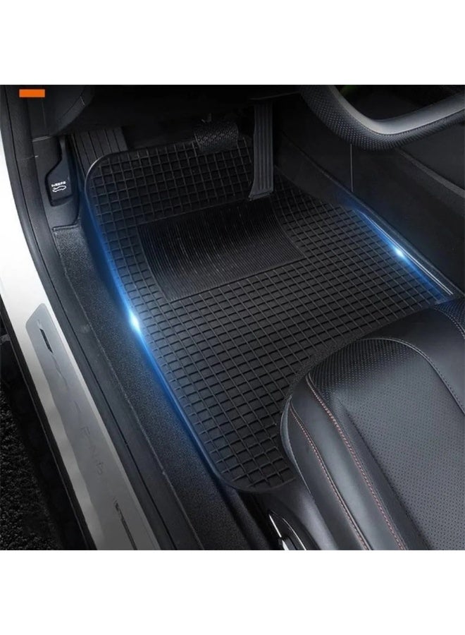 Green Tiger Universal Car Floor Mat - 4 Pieces, Waterproof All-Season Heavy Duty Foot Pads, Black - Image 2