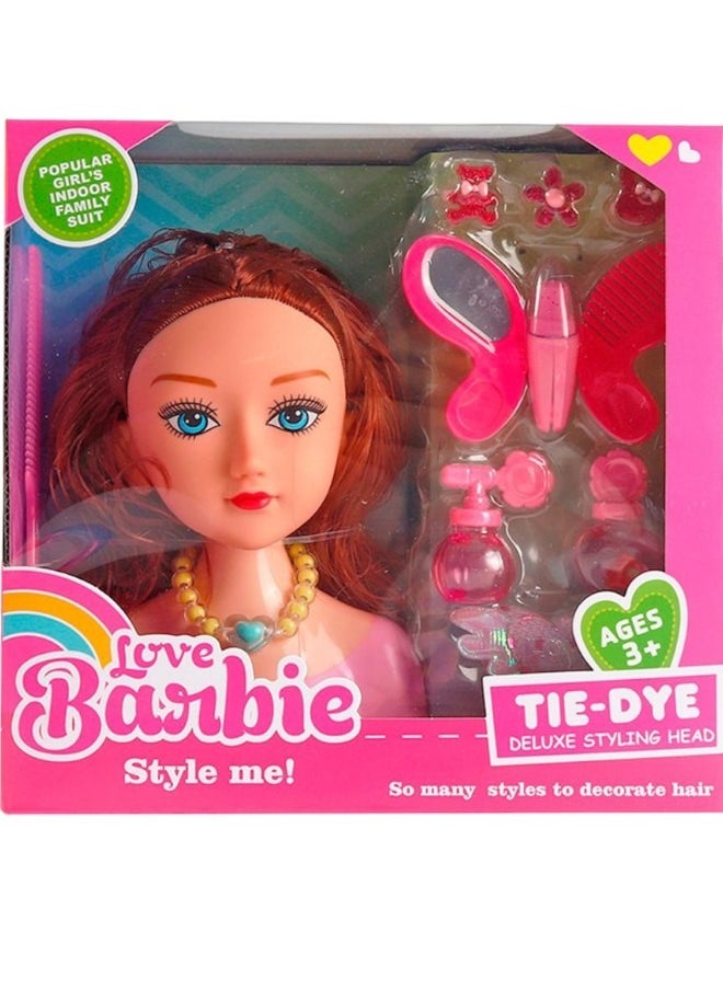 Toy Box - Half-length Barbie Doll Hair Styling Playset With Hair Salon Tools - Image 1