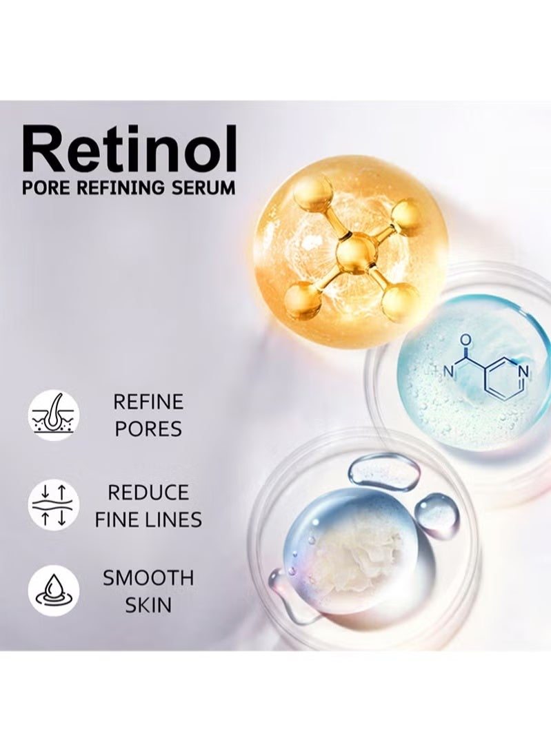 LANEMAY 77% Retinol Pore Refining Serum,Anti-Aging Power Essence,Hydrating Firming Essence For Face With Filtrate Wrinkle Reduction,Age Spot and Post Acne Effects for Dull and Dry Skin,Korean Skin Care-100ml - Image 3