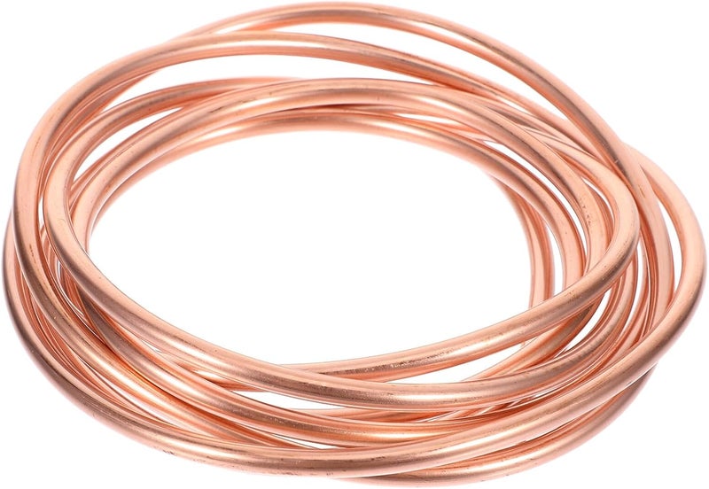Healeved Copper Refrigeration Tubing Coil 2m 4x0.5mm Soft Thin-wall Pure Copper Tube for Air Conditioner and Refrigerator Hvac Industrial Use - Image 1