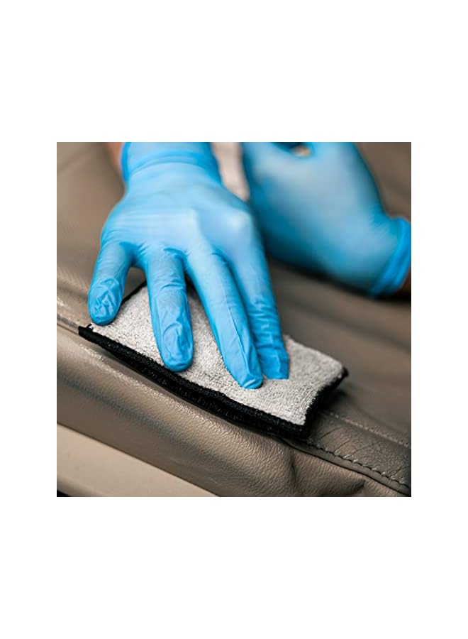 promassScrub Ninja - Interior Scrubbing Sponge (5”x3”) for Leather, Plastic, Vinyl and Upholstery Cleaning (White/Gray) - Image 2