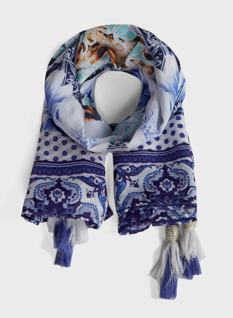 RIVER ISLAND Mirrored Floral Beach Sarong