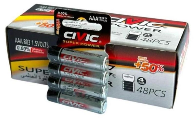 Civic batteries, size AAA, 48 pieces - Image 1