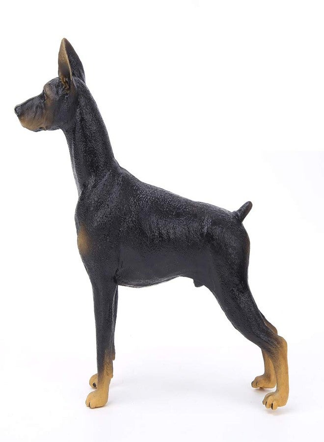 Zerodis Black Doberman Figurine,Simulation Miniature Solid Noble Hound Actions Model Toy Decorative Collection Dog Lovers - Image 4