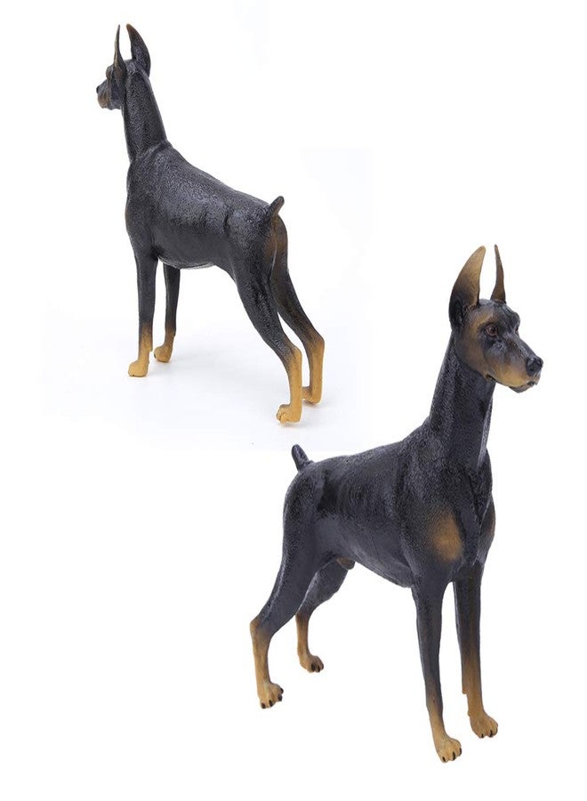 Zerodis Black Doberman Figurine,Simulation Miniature Solid Noble Hound Actions Model Toy Decorative Collection Dog Lovers - Image 5