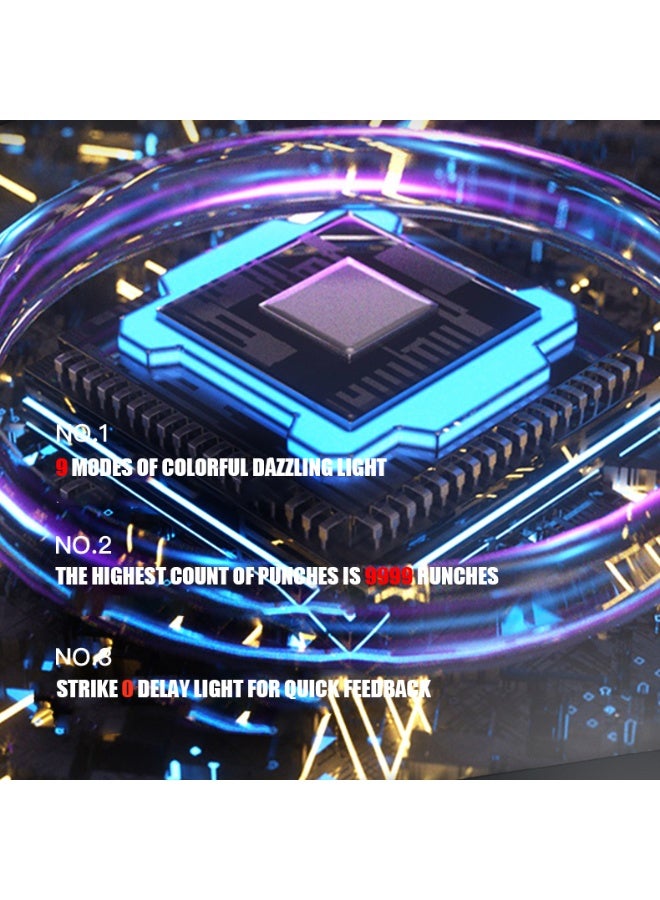 BlueFire Home Fitness Intelligent Training Music Boxing Wall Target Trainer – Bluetooth Smart Boxing Machine with Built-in Music Rhythm, USB Charging, LED Display, and PU Foam Shock Absorption – Musical Boxing Pro for Cardio, Stress Relief & Reflex Training – 2000mAh Battery, 10W Power, Multi-Function Interactive Boxing Target - Image 4