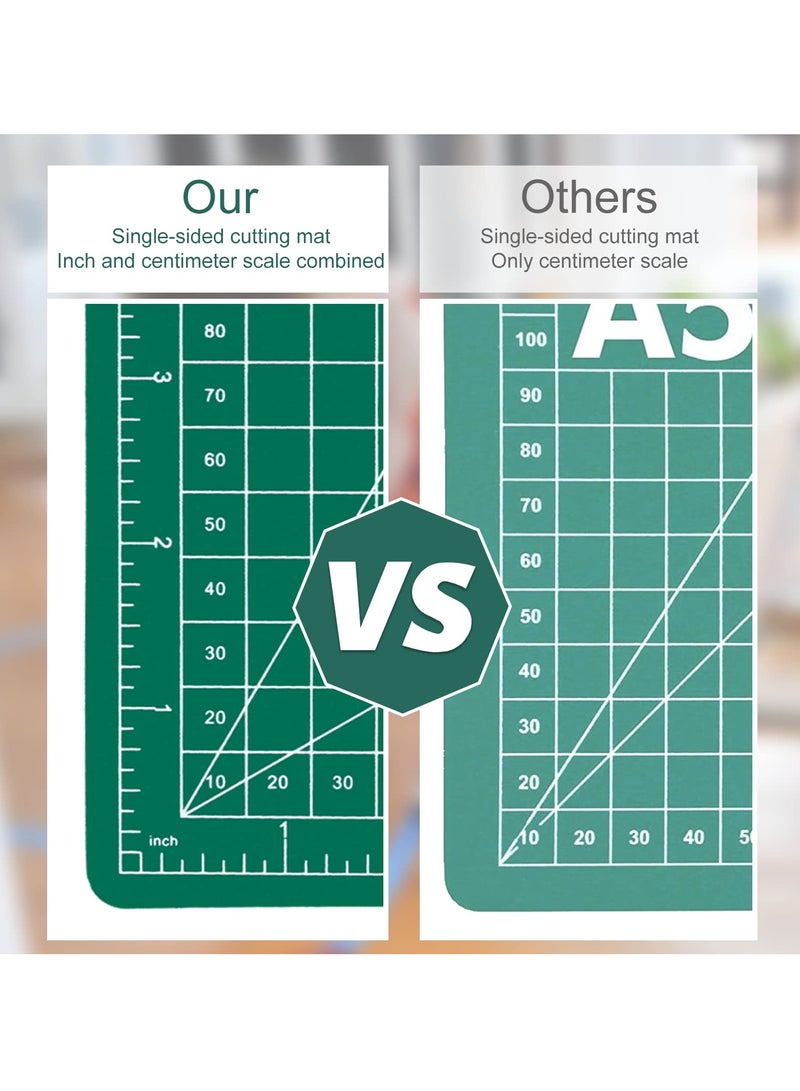 Excefore Cutting Mat Craft Mat, Self-Healing Craft Cutting Mat, Accurate Guide Grid Lines Design for Cutting Fabric, for Arts and Crafts, Sewing, Quilting and Scrapbooking Projects (6" x 8", A5, Green) - Image 4