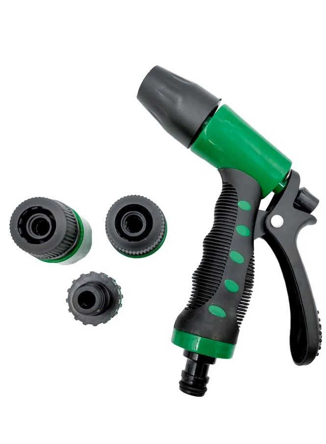 Hose Pipe Gun Multifunction Water Saving Adjustable Hose Pipe Nozzle Spray Gun Hose Nozzle Set 4 PC