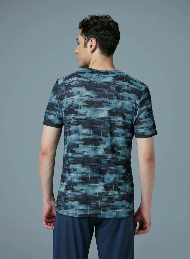 Technosport Technosport All Over Print Slim Fit T-Shirt