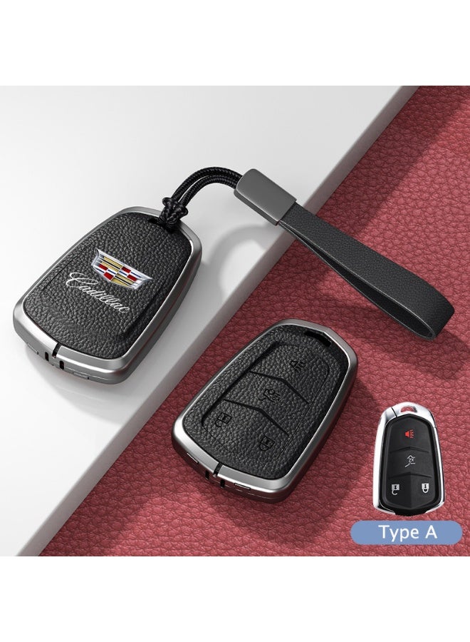 كاديلاك حالة حماية مفتاح السيارة الجلدية الممتازة مناسبة لكاديلاك XT5 XT6 XT4 CT5 CT6 ATSL XTS GT4 حالة قشرة مفتاح السيارة - Image 1