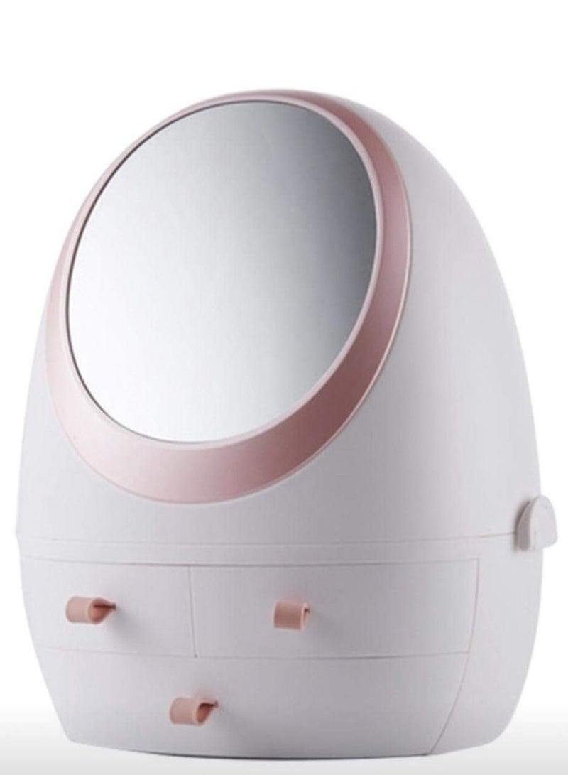 Cosmetic Storage Box with Lighted On Mirror - Image 1