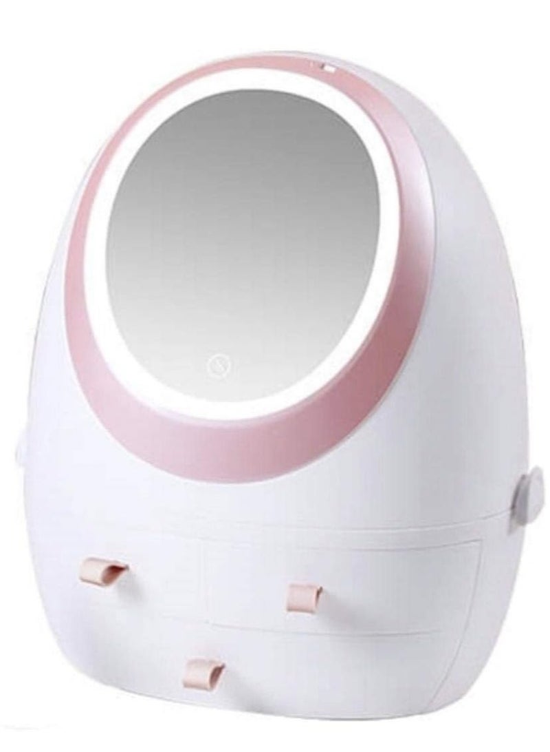 Cosmetic Storage Box with Lighted On Mirror - Image 2