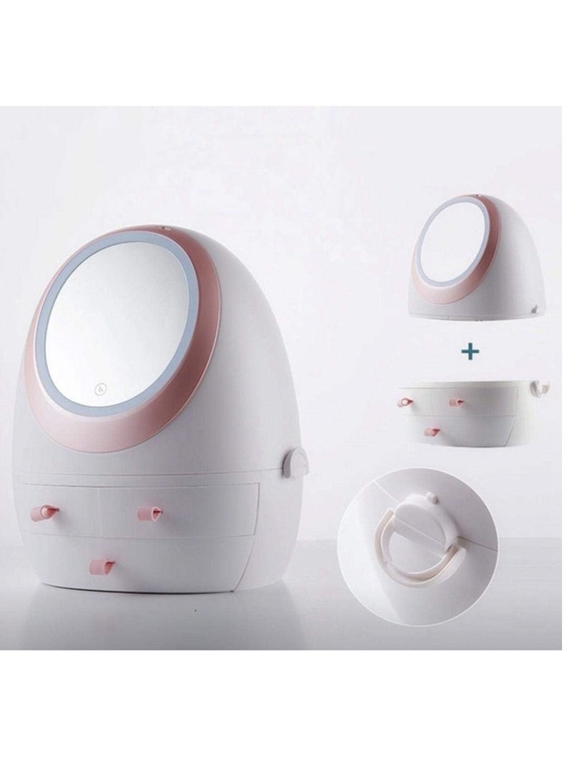 Cosmetic Storage Box with Lighted On Mirror - Image 3